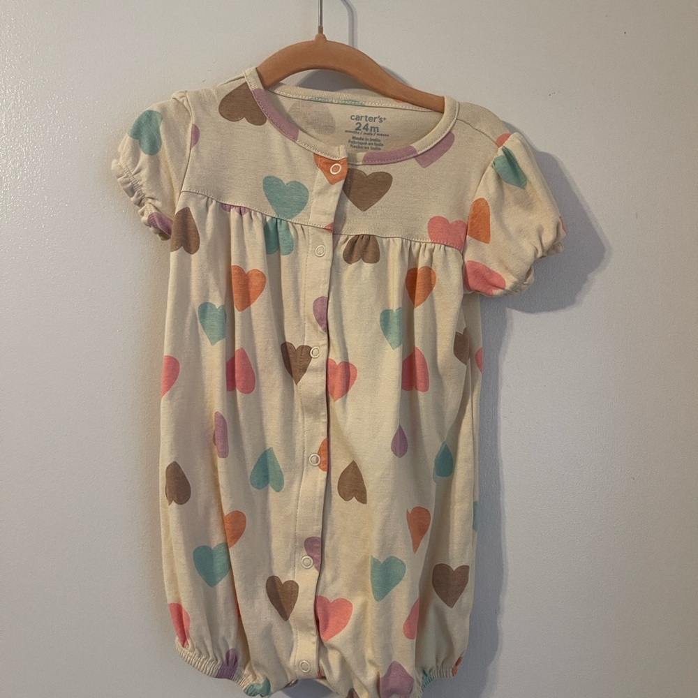 Carter's Multicolor Heart Baby Romper